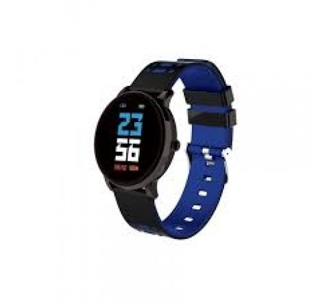 RELOJ TECHMADE TM-RYO-BL SMART SILICONA NEGRA Y AZUL REDONDO