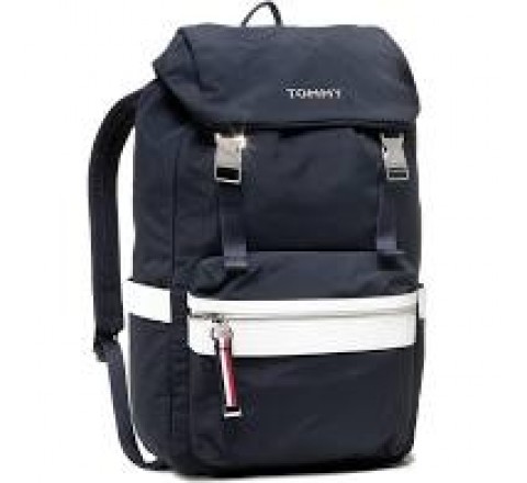 MOCHILA TOMMY HILFIGER AW0AW08509 CJM AZUL Y BLANCO