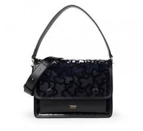BANDOLERA TOUS M 095900736 AUDREE VINYL TRANS-NEGRO