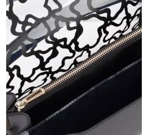BANDOLERA TOUS M 095900736 AUDREE VINYL TRANS-NEGRO