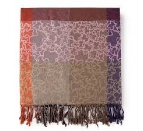 FOULARD TOUS 995920071 CUADRADOS KAOS ROSA-CAMEL