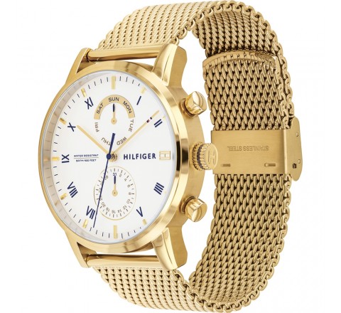 RELOJ TOMMY HILFIGER 1710403 ESTERILLA DORADO ESFERA BLANCA