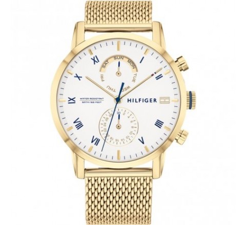 RELOJ TOMMY HILFIGER 1710403 ESTERILLA DORADO ESFERA BLANCA