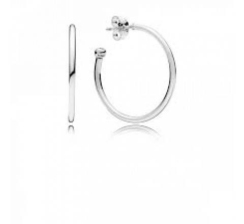 PENDIENTES PANDORA 297727 PLATA AROS LISOS