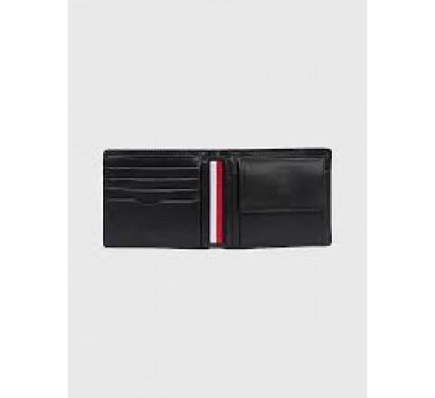 BILLETERA TOMMY HILFIGER NEGRA LOGO COLOR AM0AM10969 BDS