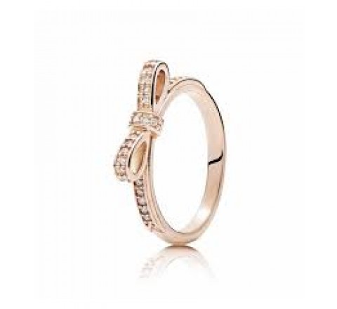 ANILLO PANDORA 180906CZ-56 N?16 PLATA ROSADA LAZO CIRCONITAS