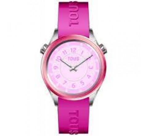 RELOJ TOUS NIñA CAJA ACERO CORRA SILICONA ROSA 200358050