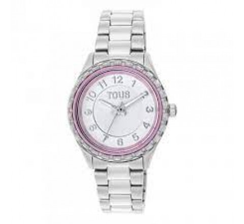 RELOJ TOUS NIñA CAJA Y ARMIS ACERO BISEL LILA 200351081