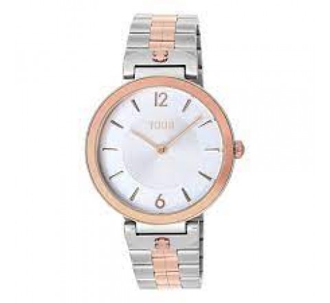 RELOJ TOUS CAJA Y ARMIS ACERO BICOLOR ROSADO 200351071