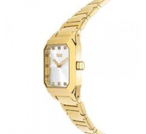 RELOJ TOUS CAJA Y ARMIS ACERO DORADO CUADRADO 200351051