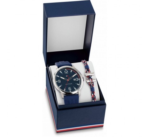 RELOJ TOMMY HILFIGER ACERO Y SILICONA AZUL PULS REGA 2770141