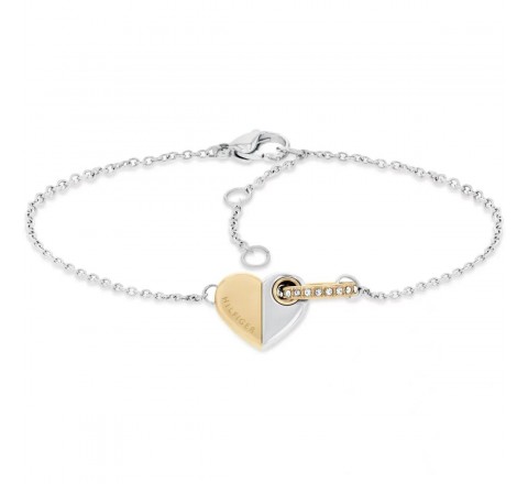 PULSERA TOMMY HILIGER CORAZON BICOLOR ACERO 2780880