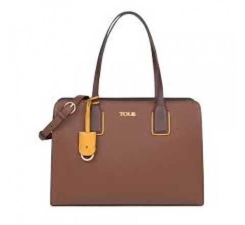 BOLSO TOUS 095900685 CITY L T ESSENTIAL MARRON-MOSTAZA