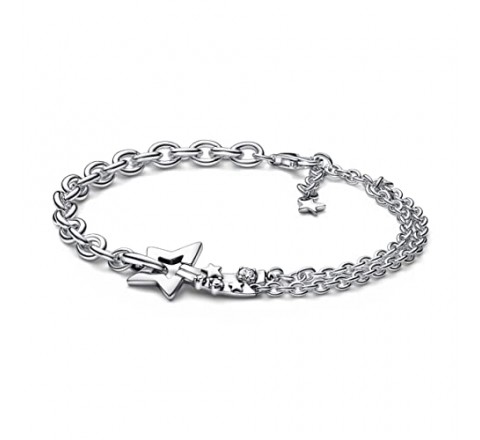 PULSERA PANDORA PLATA ESLABONES ESTRELLA FUGAZ 592409C01-20