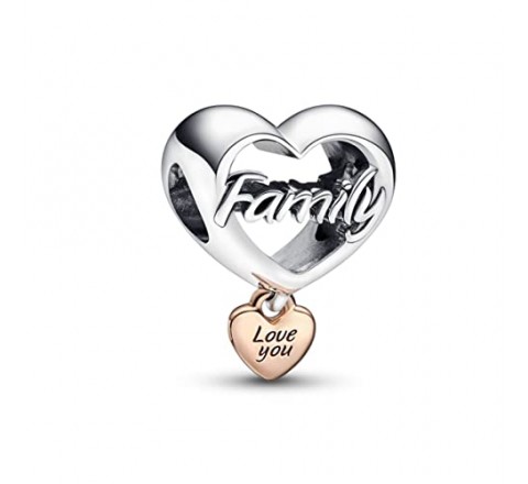 CHARM PANDORA PLATA CORAZON TE QUIERO FAMILIA 782326C00