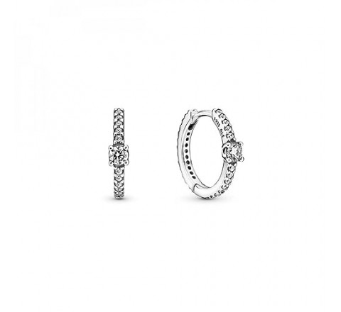 PENDIENTES PANDORA AROS PLACA CON CIRCONITAS 299406C01
