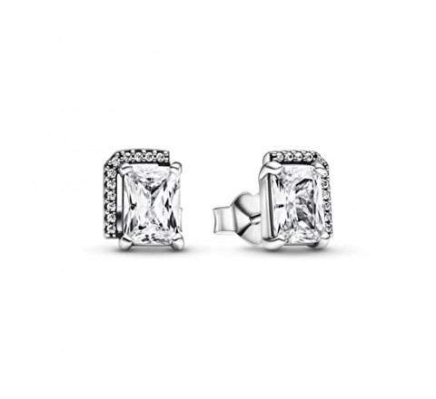 PENDIENTES PANDORA PLATA CIRCONITA RECTANGULAR 292380C01