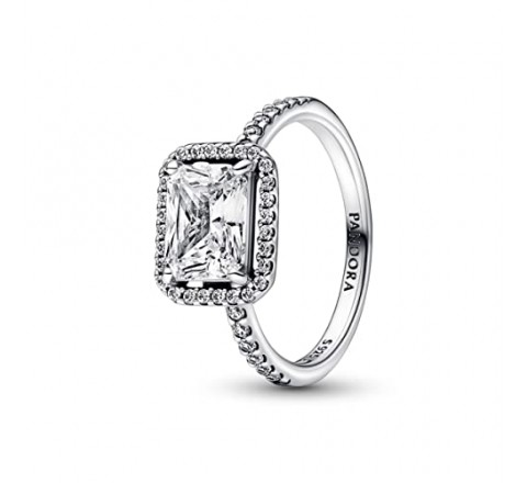 ANILLO PANDORA PLATA CIRCONITA RECTANGULAR N?14 192391C01-54