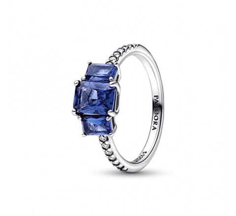 ANILLO PANDORA PLATA TRES GEMAS AZULES N?12 192389C01-52