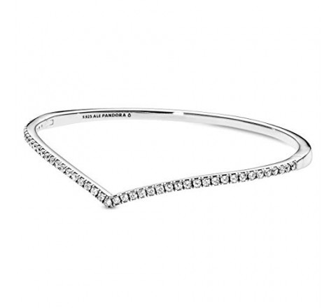 PULSERA PANDORA PLATA RIGIDA CIRCONITAS 17,5CM 597837CZ-2