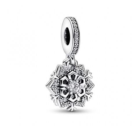 CHARM PANDORA PLATA DOBLE COPO DE NIEVE 792355C01