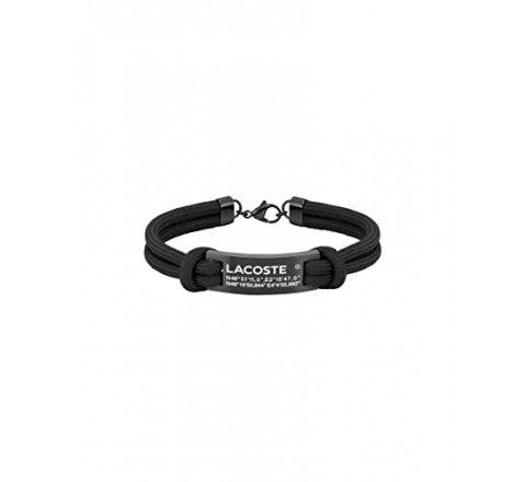 PULSERA LACOSTE NUDOS NEGRA 2040176