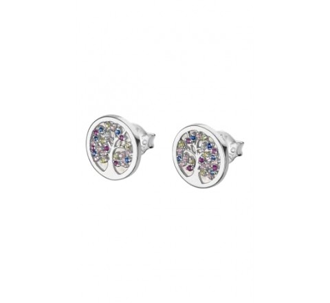 PENDIENTES LOTUS PLATA NACAR ARBOL VIDA MULTICOL LP1889-4/1