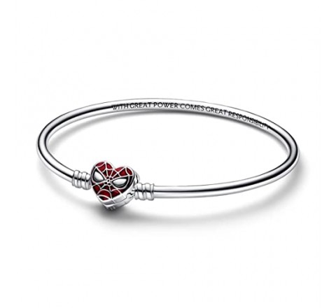 PULSERA PANDORA PLATA RIGIDA SPIDER-MAL MARVEL 592324C01-19