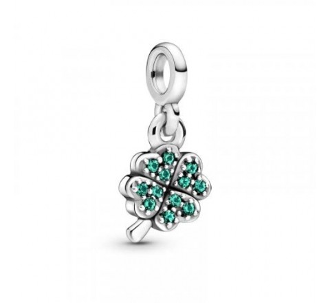 CHARM PANDORA ME PLATA TREBOL 4 HOJAS VERDE 798974C01