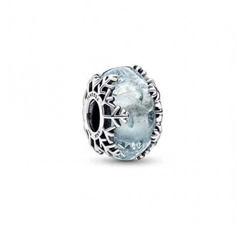 CHARM PANDORA PLATA MURANO COPO NIEVE AZUL INVERNA 792377C00