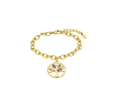 PULSERA LOTUS ACERO DORADO ARBOL DE LA VIDA LS2192/2/2
