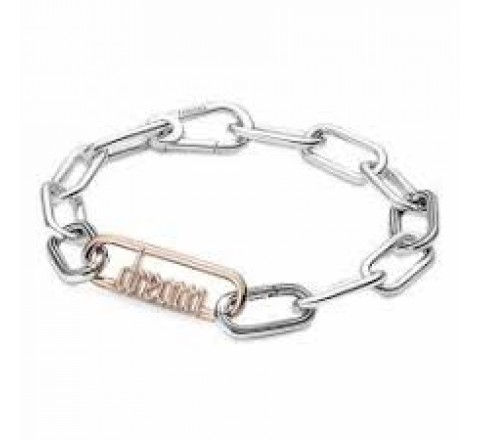 LINK PANDORA ME PALABRA DREAM PLATA ROSADA 789687C00