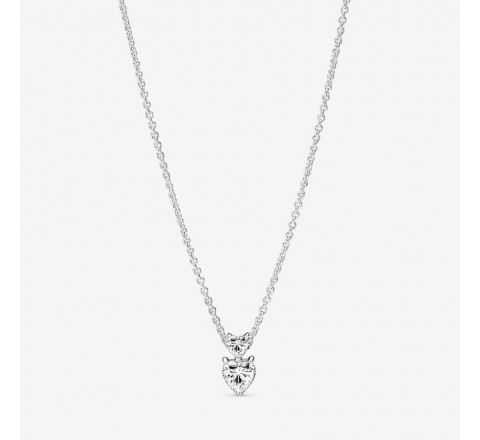 CADENA COLGANTE PANDORA 391229C01-45 DOBLE CORAZON BRILLANTE