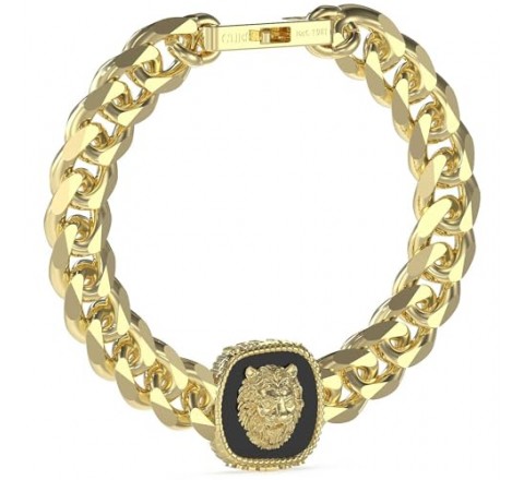 PULSERA GUESS ACERO DORADO LEON JUMB04001JYGBKS