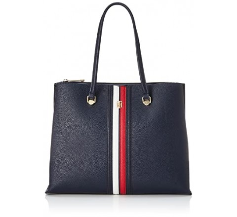 BOLSO TOMMY HILFIGER AZUL CON COLORES LOGO AW0AW13158 DW6