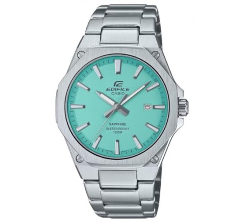 RELOJ CASIO ACERO ANALOG ESF TURQUESA EFR-S108D-2BVUEF