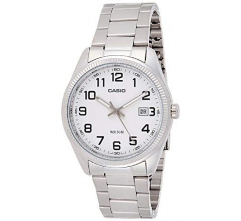 RELOJ CASIO ACERO ANALOGICO ESFERA BLANCA MTP-1302PD-7BVEF