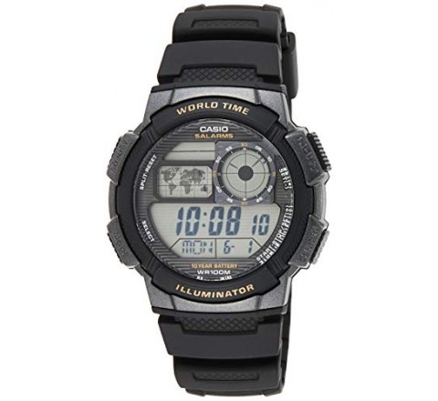 RELOJ CASIO SILICONA NEGRO DIGITAL AE-1000W-1AVEF