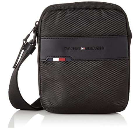 BANDOLERA TOMMY HILFIGER NEGRA CON LOGO AM0AM10269 BDS