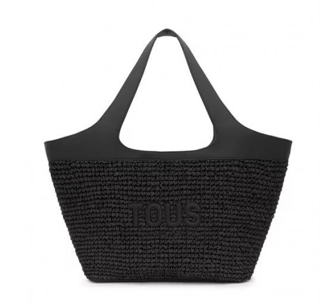 BOLSO TOUS CAPAZO L.TOUS LIRIO RAFIA NEGRO 2002205251