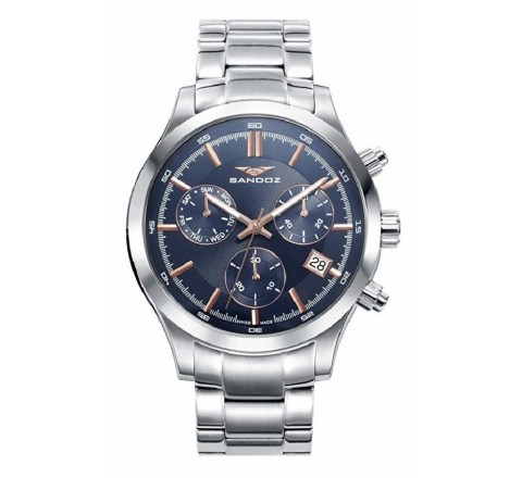 RELOJ SANDOZ 81383-37 CABALLERO ACERO ESFERA AZUL