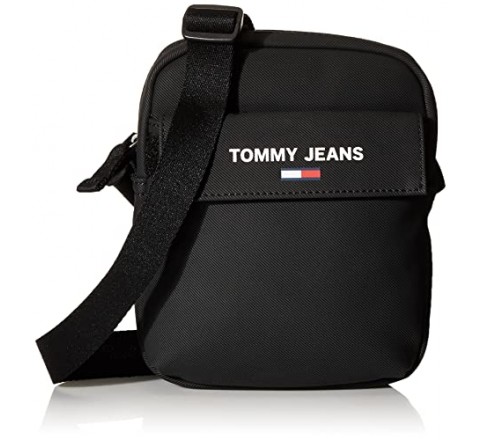 BANDOLERA TOMMY HILFIGER NEGRA Y LOGO AM0AM09708 BDS