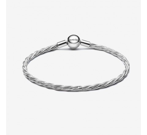 PULSERA DE PADORA PLATA RETORCIDA 593757C00-19