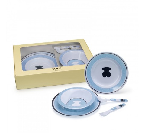 VAJILLA TOUS BABY COMEDOR AZUL 5 PIEZAS FEEDING 595820230