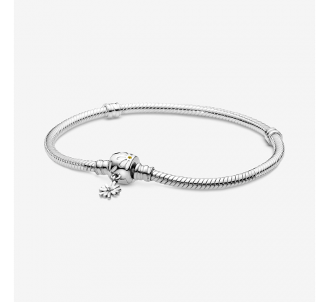 PULSERA PANDORA PLATA BROCHE CON FLOR COLGANDO 598776C01-21