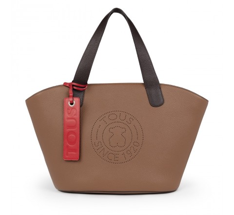 BOLSO TOUS LEISSA GRANDE CUERO MARRON 095900660