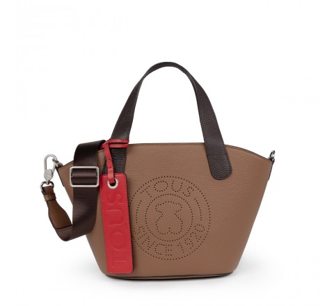 BOLSO TOUS LEISSA PEQUEÑO CUERO MARRÓN 095900656