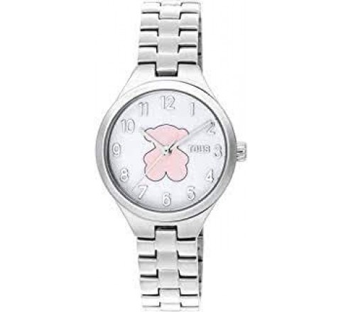 RELOJ TOUS NIÑA CAJA Y ARMIS ACERO ESFERA OSO ROSA 200351095