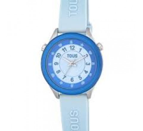 RELOJ TOUS NIÑA CAJA AZUL CORREA SILICONA AZUL 200358052