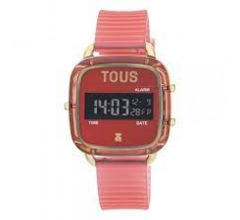 RELOJ TOUS CAJA Y CORREA SILICONA ROJO DIGITAL 200351064